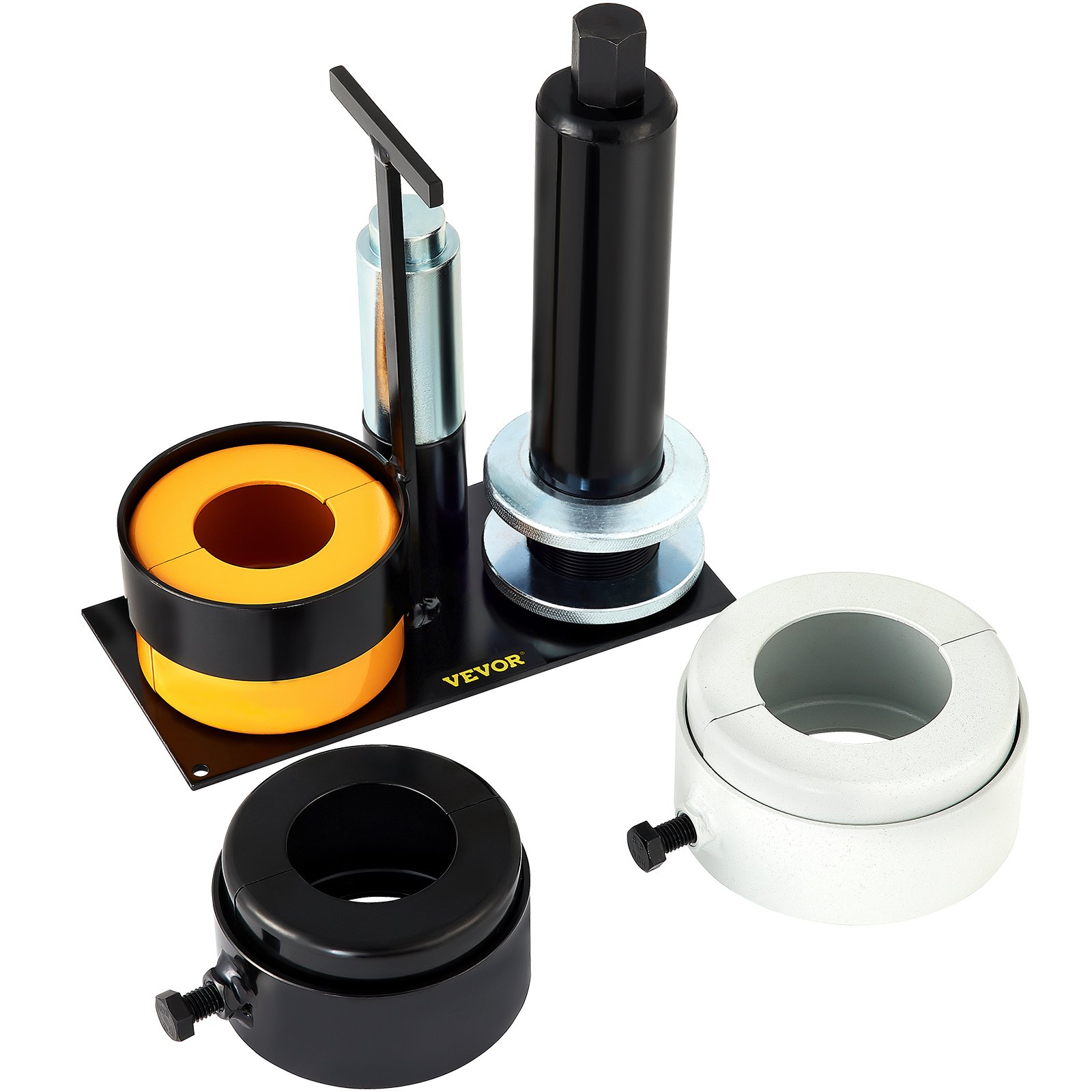Extractor de cojinetes de piñón y portador VEVOR, compatible con cojinetes Dana 30, 40, 50, 60, 70, 80 y Ford de 10,25", herramienta extractora de piñón con 3 almejas, extractor de cojinetes de acero n.° 45 para reparación de automóviles
