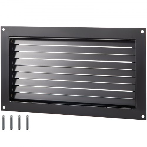 Ventilación VEVOR para cimientos, 40,6 x 81,2 cm, para reducir daños en los cimientos y el riesgo de inundación, color negro, para montaje en pared, ideal para espacios de acceso, garajes y recintos de altura completa (40,6 x 81,2 cm)