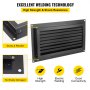 Ventilación de inundación VEVOR, ventilación de inundación de base de 8" de alto x 16" de ancho, para reducir el daño de la base y el riesgo de inundación, negro, ventilación de inundación montada en la pared, para espacios de arrastre, garajes y recintos de altura completa