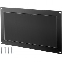 Ventilación de inundación VEVOR, ventilación de inundación de base de 8" de alto x 16" de ancho, para reducir el daño de la base y el riesgo de inundación, negro, ventilación de inundación montada en la pared, para espacios de arrastre, garajes y recintos de altura completa