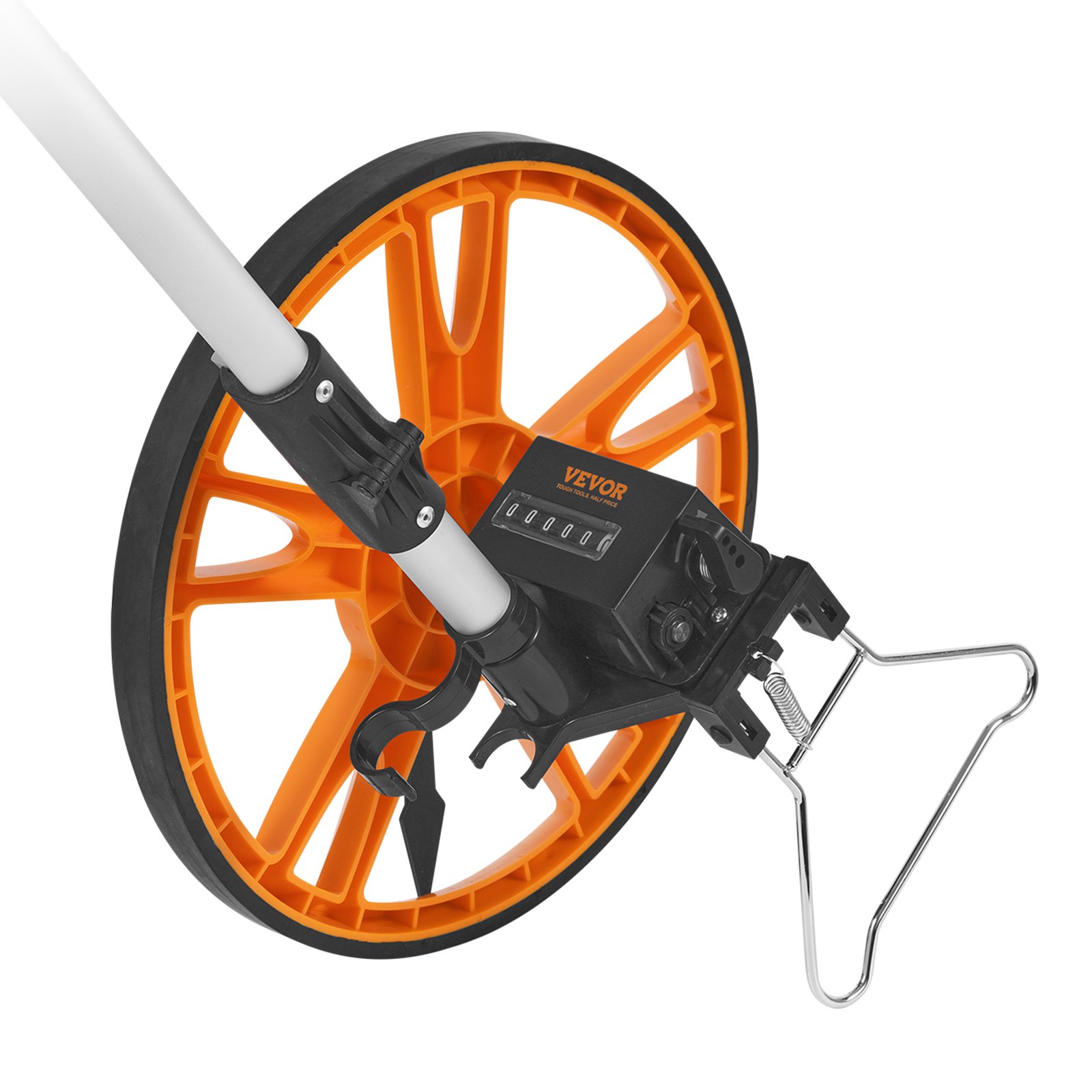 VEVOR Measuring Wheel in Feet, 12.5 in Wheel Diameter, 39.37-15.75 in Telescoping Measure Wheel, Measurement 0-99999Ft with Back Bag, Suitable for Lawn/Hard/Soft/Wood Road Measuring
