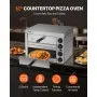 Horno eléctrico de pizza VEVOR para encimera, 30 cm, 1700 W, con control de temperatura y temporizador de 0 a 60 minutos, tecnología de horneado uniforme y bandeja recogemigas fácil de limpiar, ideal para cocinas comerciales y domésticas.