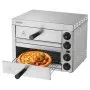 Horno eléctrico de pizza VEVOR para encimera, 30 cm, 1700 W, con control de temperatura y temporizador de 0 a 60 minutos, tecnología de horneado uniforme y bandeja recogemigas fácil de limpiar, ideal para cocinas comerciales y domésticas.