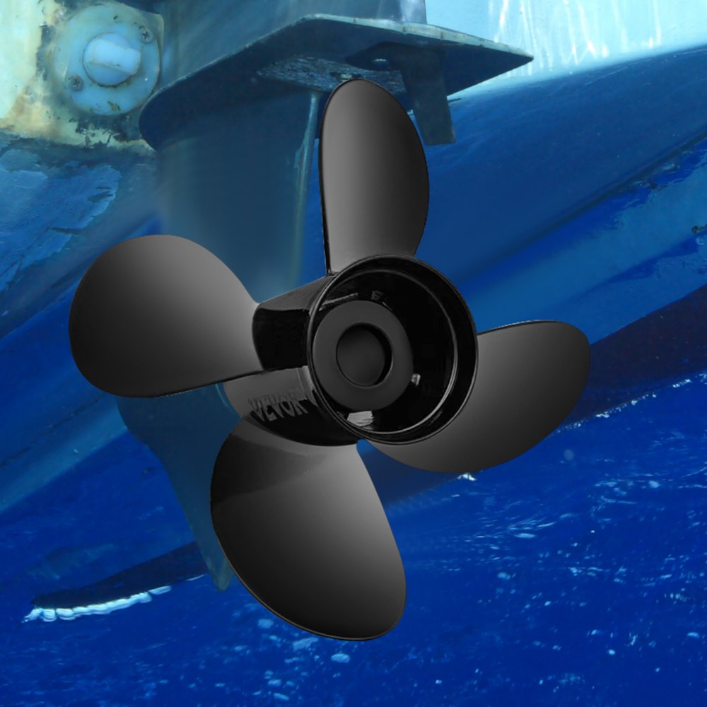 VEVOR Hélice fueraborda, reemplazo para OEM 48-8M0084494, hélice de barco de 4 palas 14 1/2 x 17, compatible con fuerabordas 135-300HP de 2 tiempos y 4 tiempos, unidades de popa Alpha&Bravo I, RH