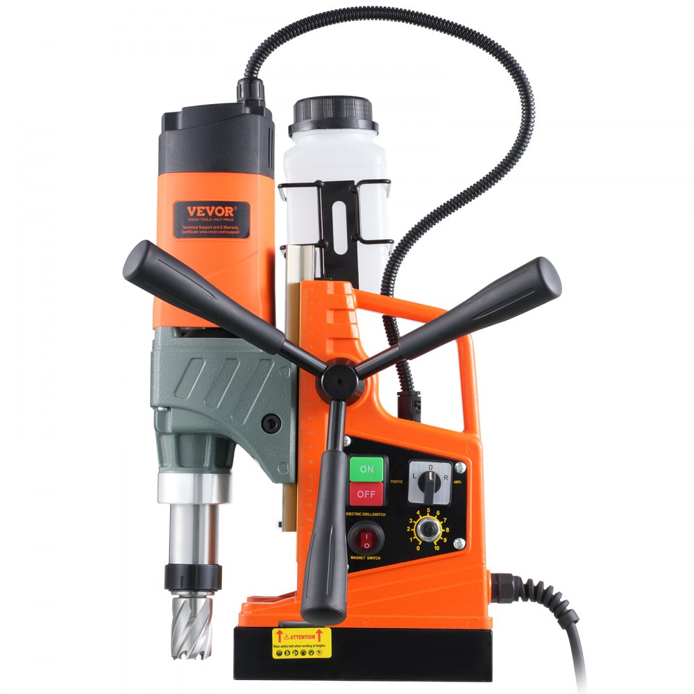 VEVOR Taladro magnético, 1450 W, 2 pulgadas de diámetro de perforación, 12800 N, taladro eléctrico portátil, con velocidad variable, máquina perforadora de 800 RPM para cualquier superficie, mejora del hogar, industria ferroviaria