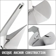 VEVOR Delta Style Boat Anchor Acero inoxidable Boat Anchor 18 LB Delta Style para barcos de 25-40 FT