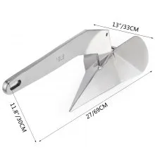 VEVOR Delta Style Boat Anchor Acero inoxidable Boat Anchor 18 LB Delta Style para barcos de 25-40 FT