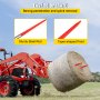 VEVOR Hay Spear 32" Bale Spear 1350 lbs Capacidad, Bale Spike Quick Attach Square Hay Bale Spears 1.4" Wide, Red Coated Bale Forks, Bale Hay Spike con tuerca hexagonal y manga para cubos Tractores Cargadores
