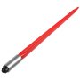 Lanza de heno VEVOR de color rojo con base de metal resistente y extremo puntiagudo.