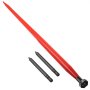 VEVOR Lanza para heno de 49", capacidad de 3000 lb, punta para pacas cuadradas de fijación rápida de 1 3/4", horquillas para pacas con revestimiento rojo, punta para pacas con 2 estabilizadores Conus 2