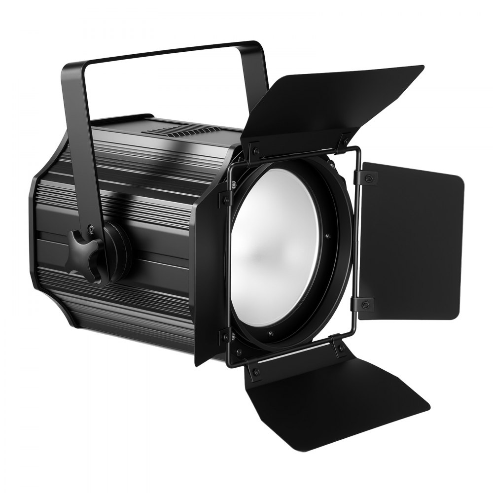 Foco de escenario VEVOR con viseras, 200 W, luz PAR COB 6 en 1 RGBWA-UV, foco para eventos, bodas, iglesias, teatros, bares, conciertos, control automático/DMX/maestro-esclavo/sonido, cable de señal y cable de alimentación.