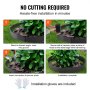 VEVOR Borde de acero para paisaje, paquete de 5 bordes de acero para jardín, tiras de 39" de largo x 3" de alto, borde de borde martillado, borde de metal flexible para jardín, césped, altura de estac