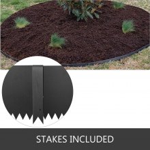 VEVOR Borde de acero para paisaje de 40 x 6 pulgadas, borde de acero 4 piezas, borde de acero para jardín, borde de paisaje, borde de acero para césped, borde de jardín, borde de borde de jardín para paisajismo