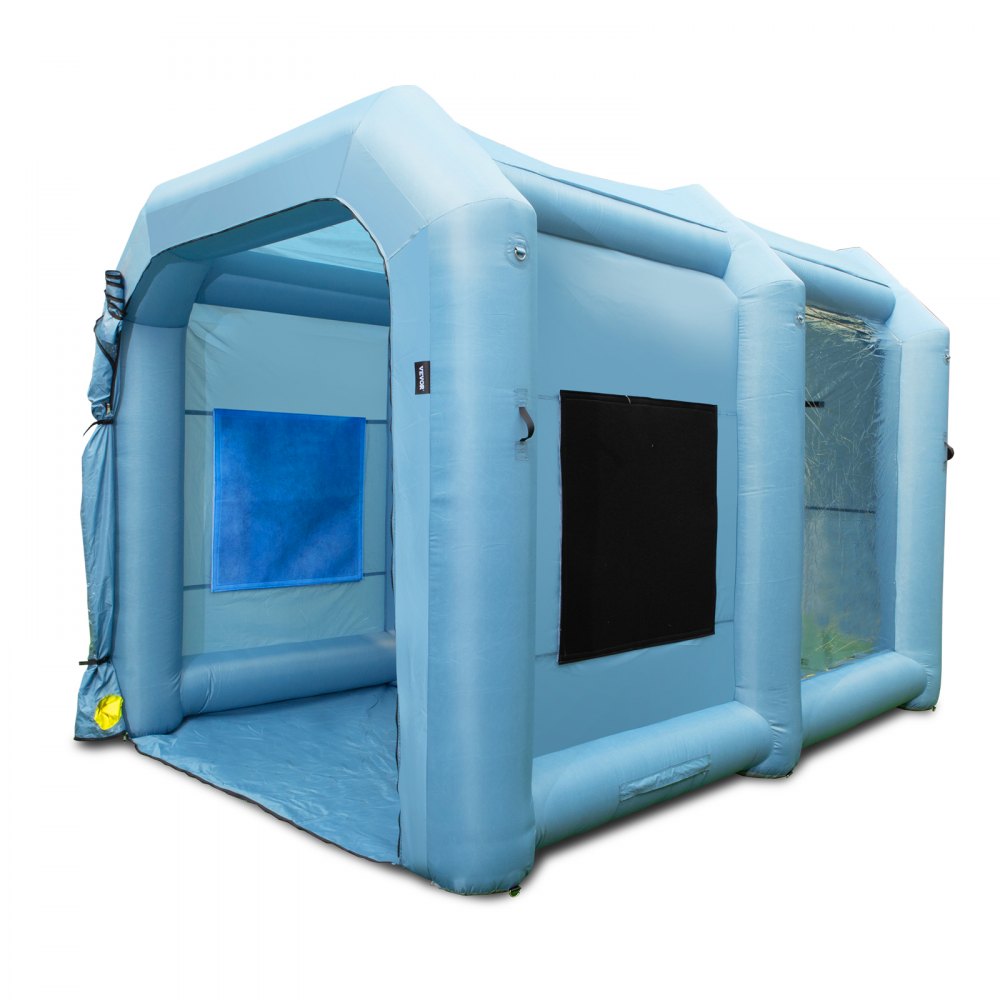 Cabina de pintura inflable VEVOR, cabina de pintura inflable de 13 x 10 x 9 pies, carpa de pintura con sopladores de alta potencia de 900 W, sistema de filtro de aire para carpa de pintura de automóviles, estación de trabajo para estacionamiento de automóviles, garaje para motocicletas