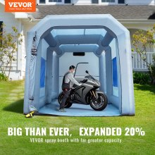 VEVOR Cabina de Pintura Inflable, Cabina de Pintura Inflable de 13x10x9 Pies, Tienda de Cabina de Pintura con Sopladores de Alta Potencia de 900 W, Sistema de Filtro de Aire para Tienda de Pintura par