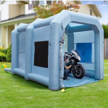 VEVOR Cabina de Pintura Inflable, Cabina de Pintura Inflable de 13x10x9 Pies, Tienda de Cabina de Pintura con Sopladores de Alta Potencia de 900 W, Sistema de Filtro de Aire para Tienda de Pintura par