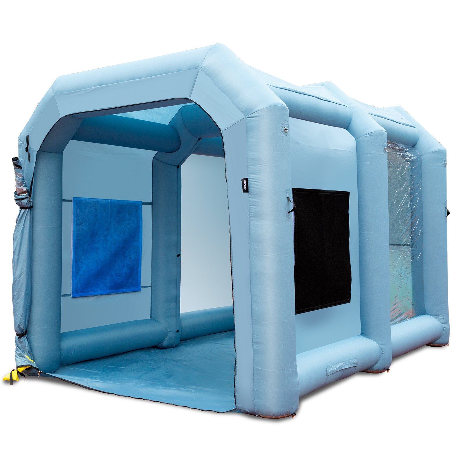 Cabina de pintura inflable VEVOR, cabina de pintura inflable de 13 x 10 x 9 pies, carpa de pintura con sopladores de alta potencia de 900 W, sistema de filtro de aire para carpa de pintura de automóviles, estación de trabajo para estacionamiento de automóviles, garaje para motocicletas