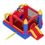 Casa inflable colorida VEVOR con toboganes, túneles y una red de malla para que los niños jueguen al aire libre.