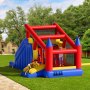 Castillo hinchable VEVOR, cama elástica de exterior de alta calidad, con soplador, tobogán y bolsa de almacenamiento. Ideal para el jardín de casa. Para niños de 3 a 8 años. Medidas: 465 x 259 x 234 cm (183 x 102 x 92 pulgadas).