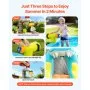 Castillo hinchable VEVOR, 3,5 x 4 x 2,3 m. Incluye tobogán acuático, zona de saltos, rocódromo, piscina y juego de aros de agua. Para 3 o 4 niños de 3 a 8 años.