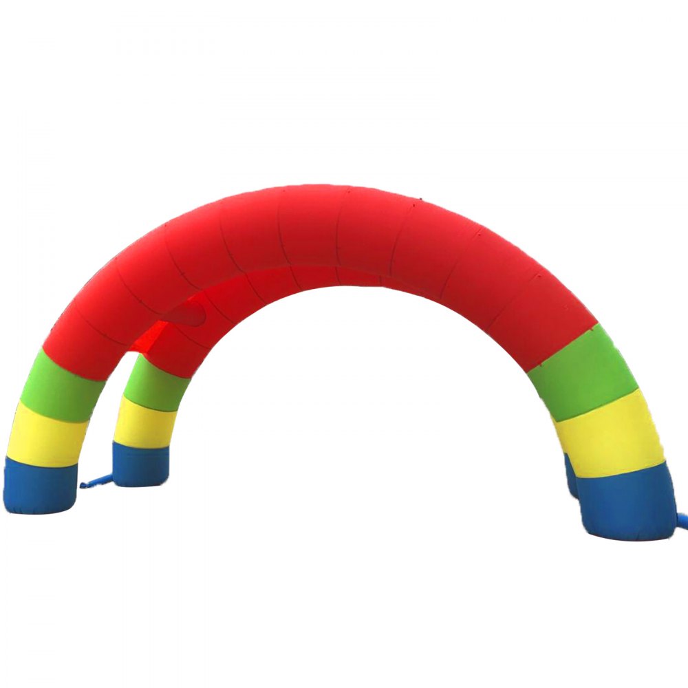Arcos gemelos VEVOR, arco de arco iris inflable de 26 pies x 13 pies, con soplador de 370 W, para publicidad arco de decoración de fiesta de cumpleaños