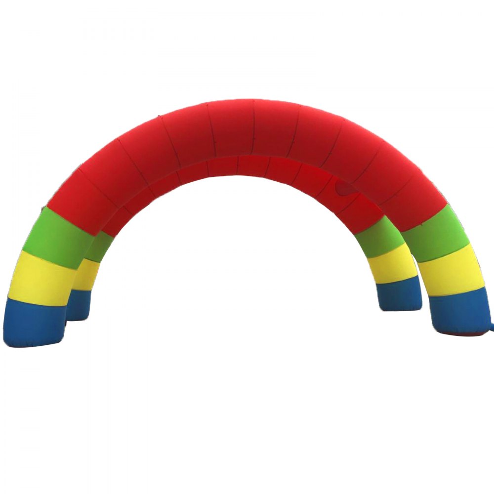 Arcos gemelos VEVOR, arco de arco iris inflable de 26 pies x 13 pies, con soplador de 370 W, para publicidad arco de decoración de fiesta de cumpleaños