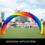Arco de arco iris inflable VEVOR de 26 pies x 10 pies con soplador de 110 W para publicidad, fiesta, celebración, jardín