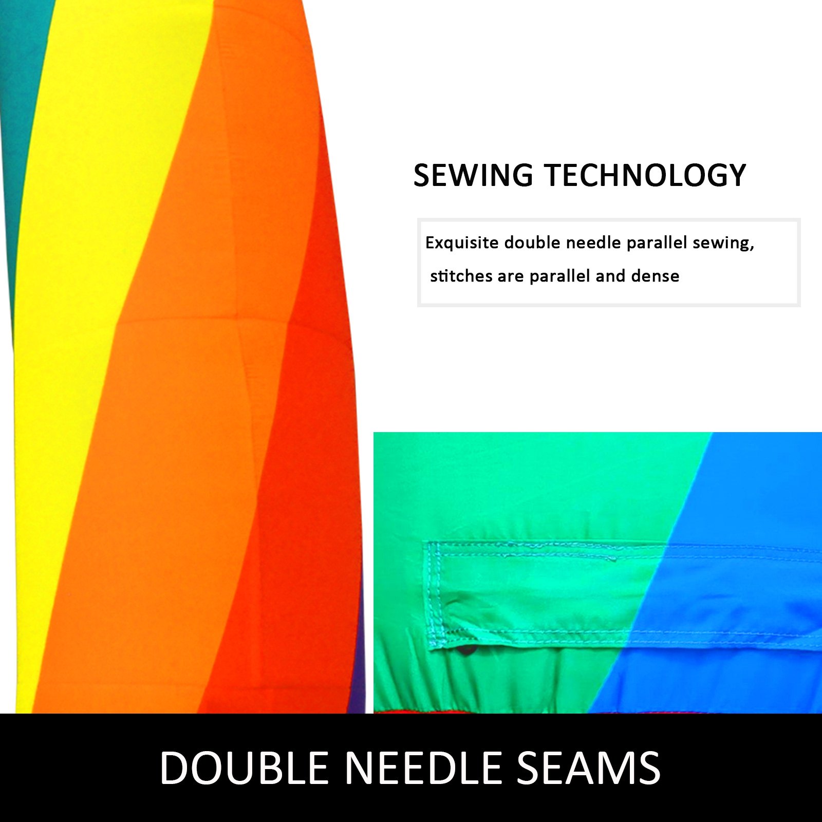 Arco de arco iris inflable VEVOR de 26 pies x 10 pies con soplador de 110 W para publicidad, fiesta, celebración, jardín