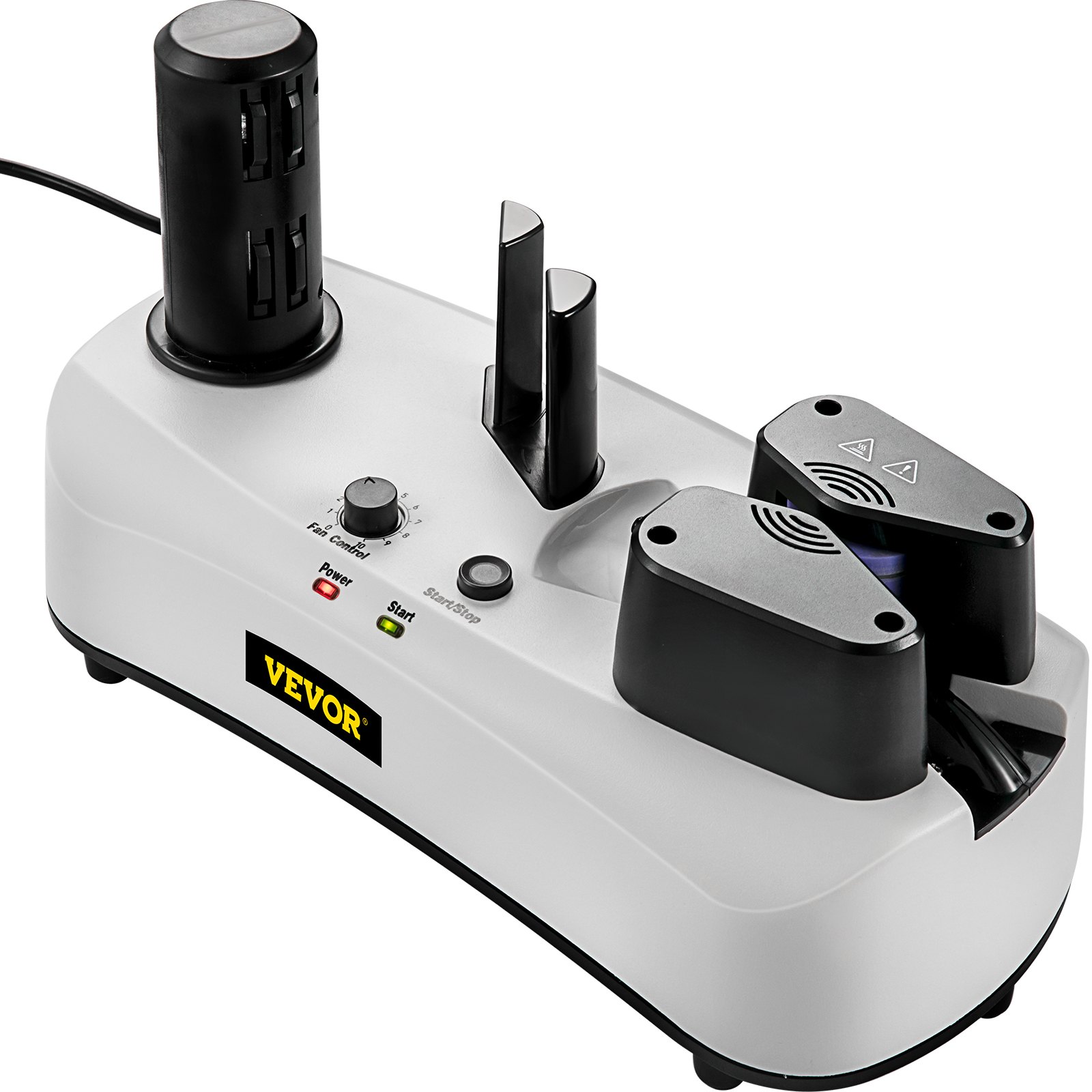 Máquina de cojines de aire VEVOR con botones de control e indicadores de potencia.