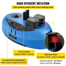 Máquina de colchón de aire VEVOR, rollo de película de prueba de 164 pies/50 m, fabricante de colchón de aire de 110 V con velocidad de sellado de 4 m/min (13 pies/min), inflable portátil utilizado para embalaje y envío