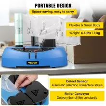 Máquina de colchón de aire VEVOR, rollo de película de prueba de 164 pies/50 m, fabricante de colchón de aire de 110 V con velocidad de sellado de 4 m/min (13 pies/min), inflable portátil utilizado para embalaje y envío
