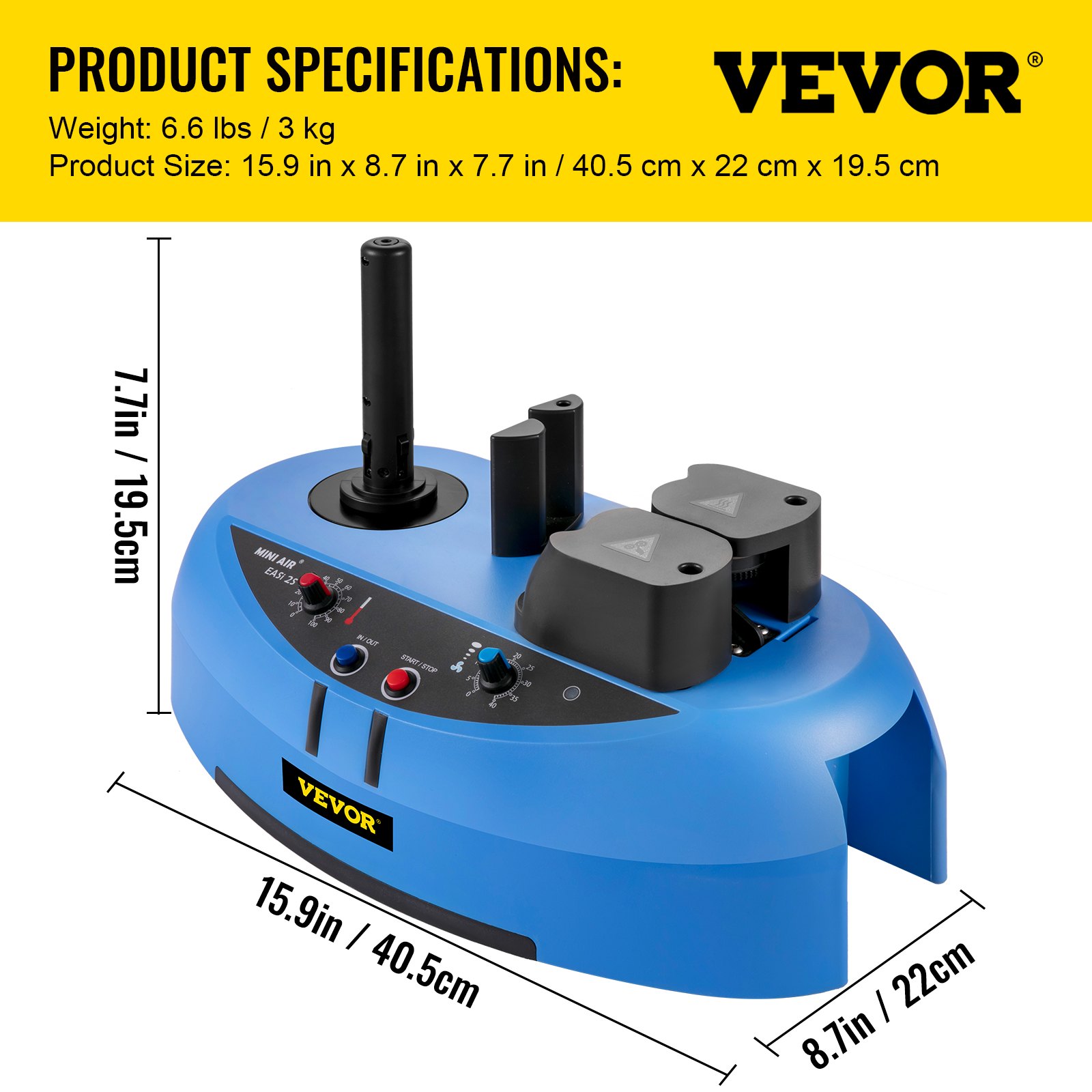 Máquina de cojines de aire VEVOR, rollo de película de prueba de 50 m (164 pies), 110 V, velocidad de sellado de 4 m/min (13 pies/min), inflable portátil para embalaje y envío.