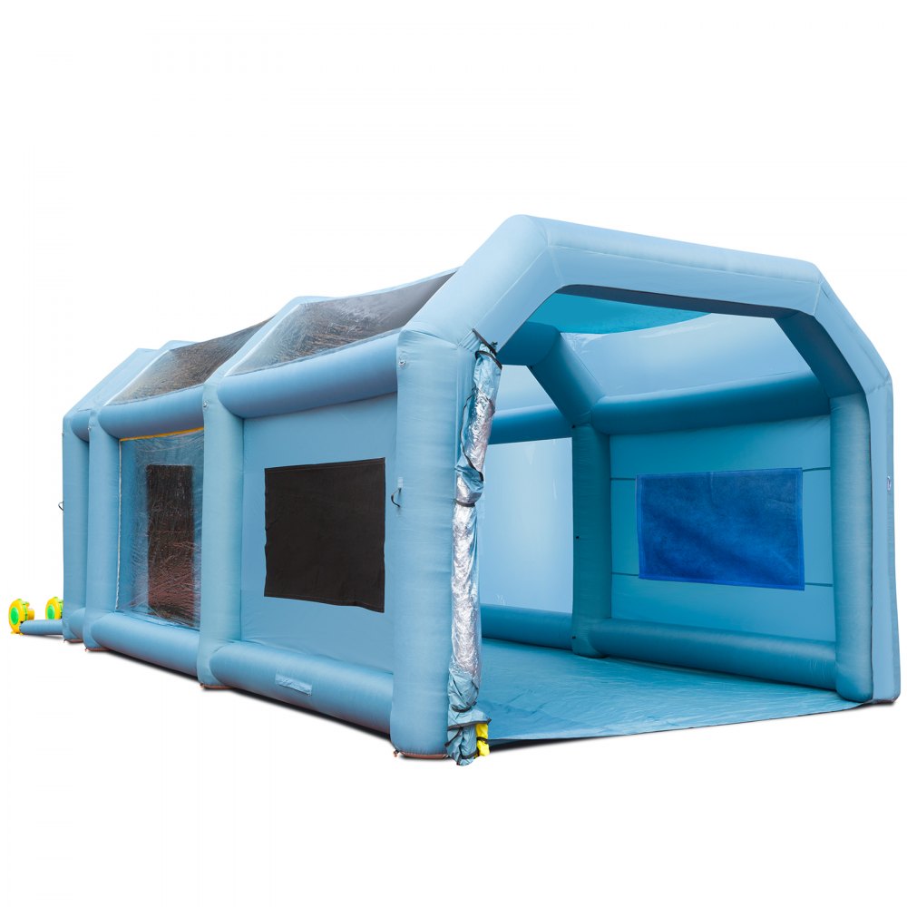 Cabina de pintura inflable VEVOR de 7,9 x 4,5 x 3,3 m, cabina de pintura inflable, sopladores de alta potencia de 750 W + 950 W, sistema de filtro de aire para coche, estacionamiento, estación de trabajo, garaje de motocicletas