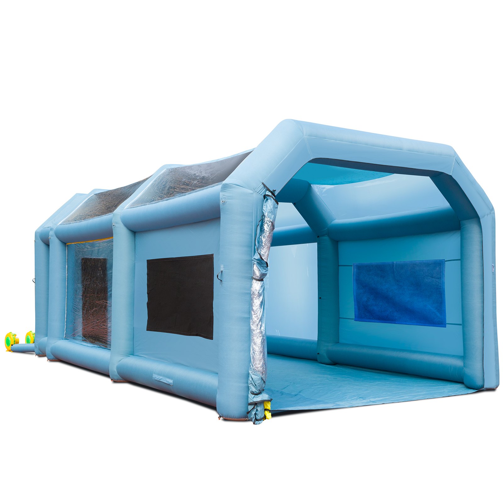 Cabina de pintura inflable VEVOR de 7,9 x 4,5 x 3,3 m, cabina de pintura inflable, sopladores de alta potencia de 750 W + 950 W, sistema de filtro de aire para coche, estacionamiento, estación de trabajo, garaje de motocicletas