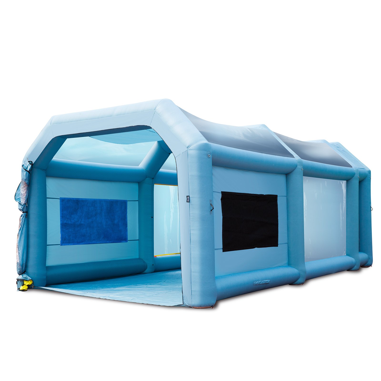 Cabina de pintura inflable VEVOR de 7,9 x 4,5 x 3,3 m, cabina de pintura inflable, sopladores de alta potencia de 750 W + 950 W, sistema de filtro de aire para coche, estacionamiento, estación de trabajo, garaje de motocicletas