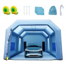 VEVOR Cabina de Pintura Inflable, Cabina de Pintura Inflable de 33x20x13 Pies, Alta Potencia 950W+1100W Sopladores Tienda de Cabina de Pintura, Sistema de Filtro de Aire para Carpa de Pintura para Autos