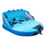 VEVOR Flotador de Arrastre Inflable para Navegación 3 Personas, Flotador Remolcable 195x189,5 cm Capacidad de 231 kg, para Deportes Acuáticos, con Cubierta de Nailon, Válvula de Seguridad, Azul
