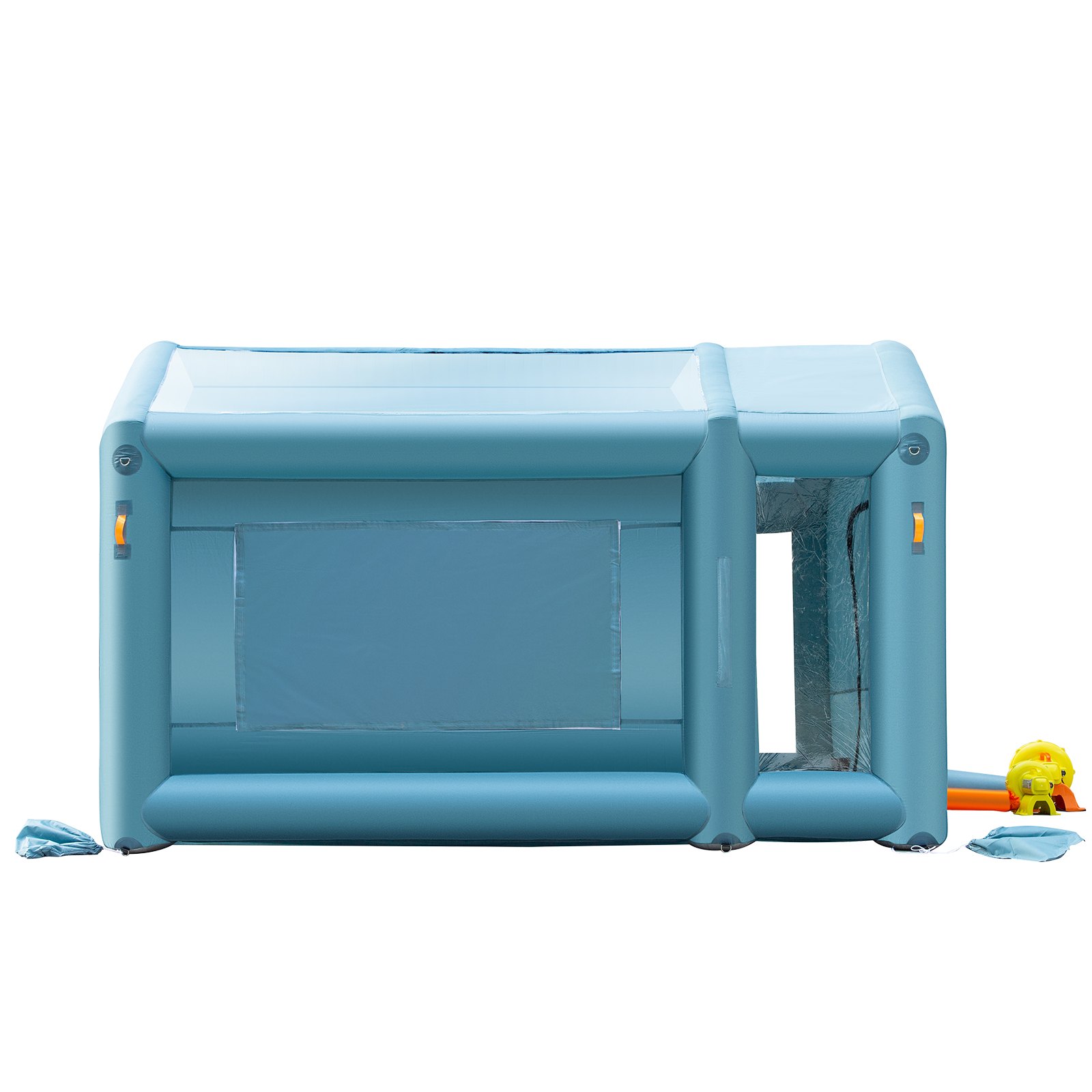 VEVOR Cabina de pintura inflable portátil, cabina de pintura inflable de 13 x 8 x 8 pies, tienda de campaña de pintura para coche con sistema de filtro de aire y 2 sopladores, tienda de campaña de cabina de pintura mejorada, estación de trabajo de pintura automática para motocicleta Gara