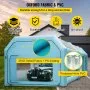 Cabina de pintura inflable portátil VEVOR, cabina de pintura inflable de 26 x 13 x 10 pies, carpa para pintar autos con sistema de filtro de aire y 2 sopladores, carpa mejorada para cabina de pintura inflable, estación de trabajo para pintar autos, estacionamiento para autos