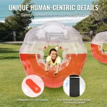 VEVOR Bola de parachoques inflable, paquete de 1, bolas de sumo Zorb de cuerpo de 5 pies/1,5 m para adolescentes y adultos, bolas de burbujas de hámster humano de PVC de 0,8 mm de grosor para juegos en equipo al aire libre, juguetes de parachoques para jardín, patio, parque