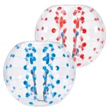VEVOR - Paquete de 2 pelotas de parachoques inflables, 1,5 m/5 pies, para adolescentes y adultos, 0,8 mm de grosor, de PVC, para hámster humano, para jugar en equipo al aire libre, juguetes de parachoques para jardín, patio y parque