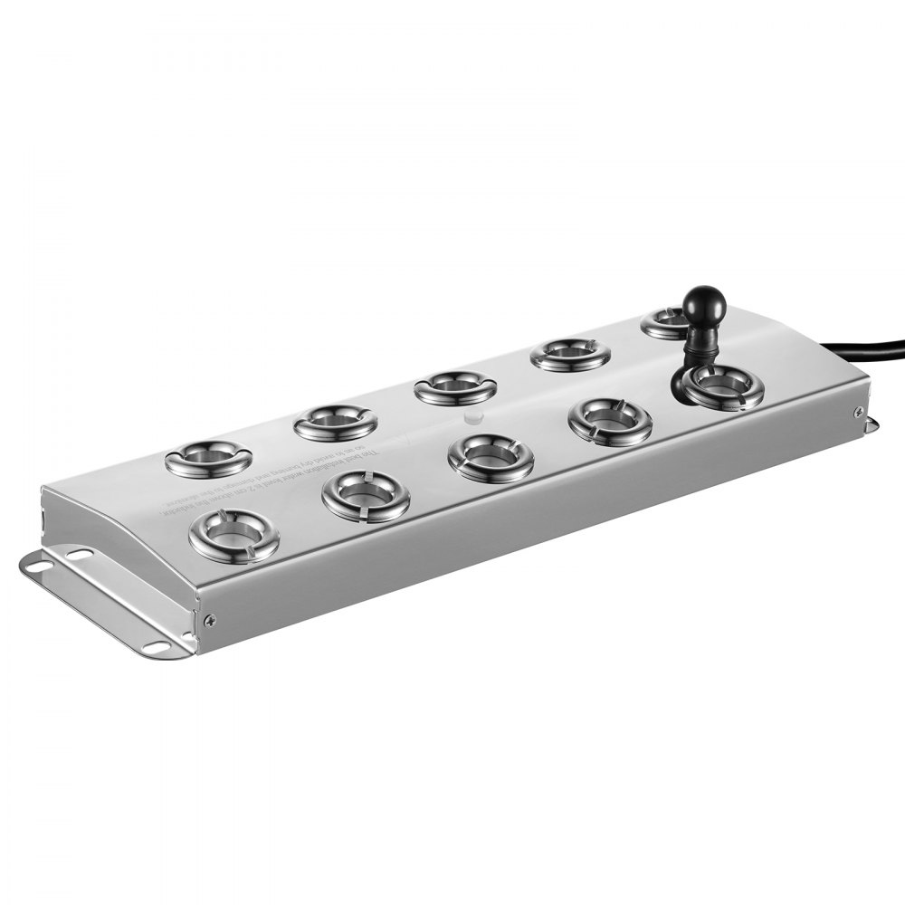 VEVOR - Generador de niebla ultrasónica de 10 cabezales, 7000 ml/h, con fuente de alimentación impermeable IP67 de 280 W, boya y discos de repuesto, para estanques, jardines, rocallas, invernaderos y decoración de Halloween.