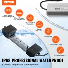 VEVOR - Generador de niebla ultrasónica de 10 cabezales, 7000 ml/h, nebulizador ultrasónico IP67, resistente al agua