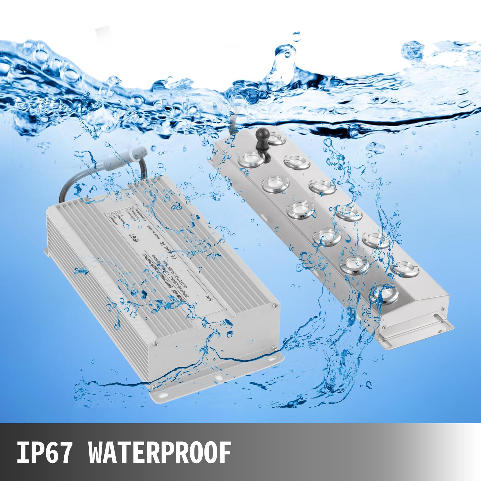 VEVOR Humidificador Ultrasónico de Niebla 12 Cabezas 400W para Estanque Jardín