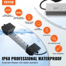 VEVOR - Generador de niebla ultrasónica de 12 cabezales, 9000 ml/h, nebulizador ultrasónico IP67, resistente al agua