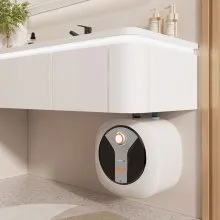 VEVOR Calentador de agua eléctrico con mini tanque, tanque de 2,5 galones, almacenamiento de caldera de agua caliente de 1440 W, válvula de presión de temperatura de seguridad, fácil instalación, para cocina, baño, restaurante, estante montado en la pared
