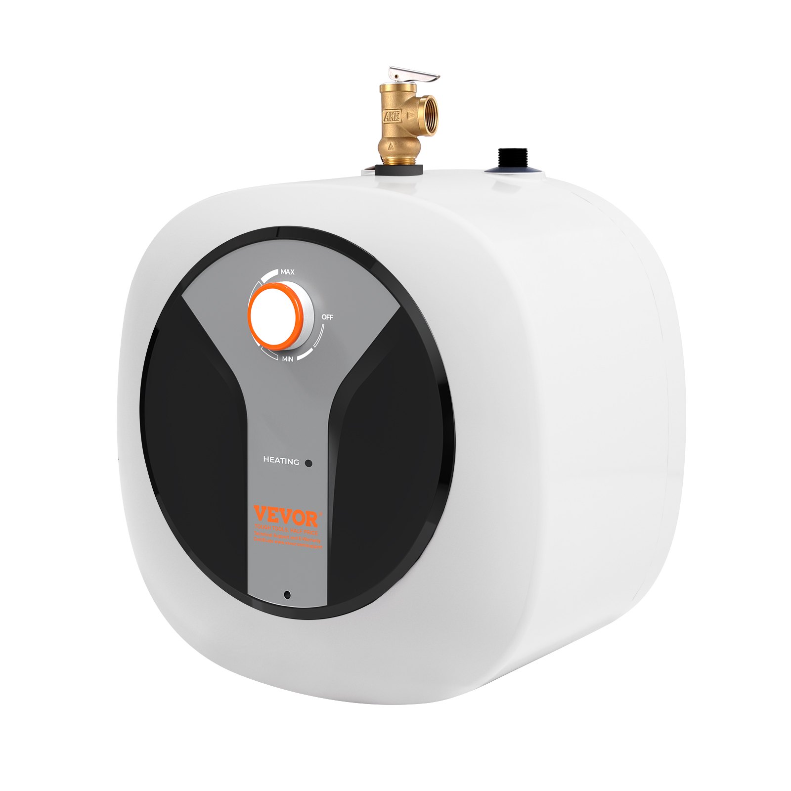 VEVOR Calentador de Agua Eléctrico Mini con Tanque de 2,5 Galones, 1440 W con Válvula de Presión de Temperatura de Seguridad, Fácil Instalación, para Cocina, Baño, Restaurante, 340 x 357 x 295 mm