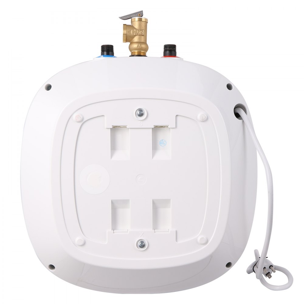 VEVOR Calentador de Agua Eléctrico Mini con Tanque 4 Galones de Almacenamiento, 1400 W, Válvula de Presión de Temperatura de Seguridad, Fácil Instalación, para Cocina, Baño, 375 x 400 x 317 mm