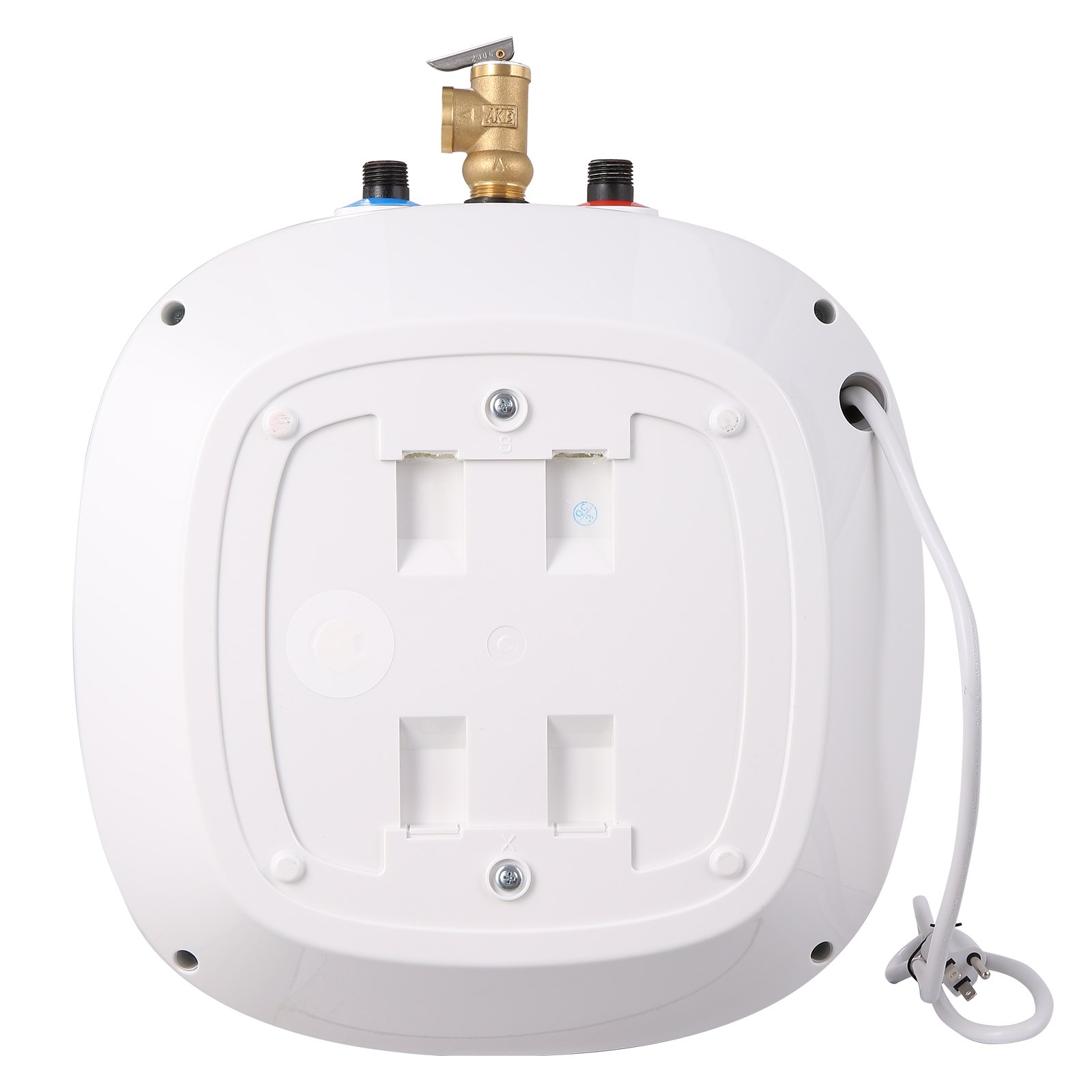 VEVOR Calentador de Agua Eléctrico Mini con Tanque 4 Galones de Almacenamiento, 1400 W, Válvula de Presión de Temperatura de Seguridad, Fácil Instalación, para Cocina, Baño, 375 x 400 x 317 mm