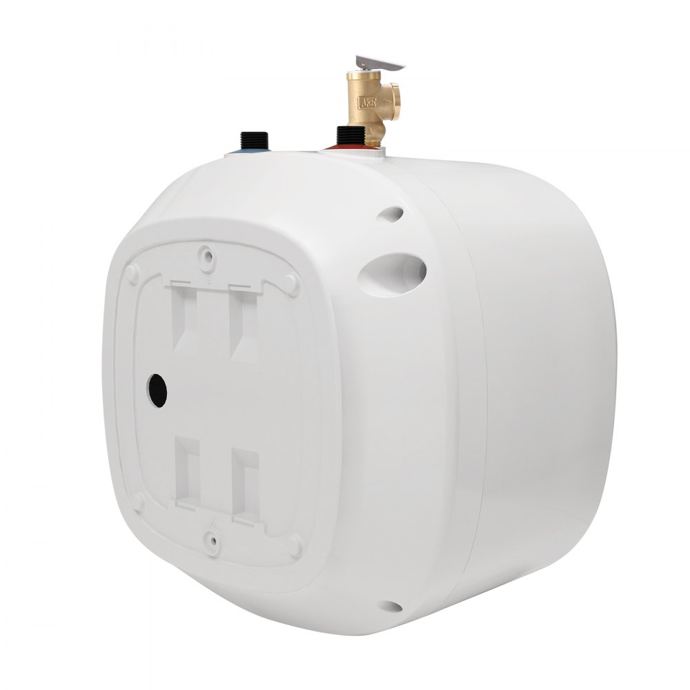 VEVOR Calentador de Agua Eléctrico Mini con Tanque de 4 Galones, 1440 W con Válvula de Presión de Temperatura de Seguridad, Fácil Instalación, para Cocina, Baño, Restaurante, 375 x 400 x 317 mm
